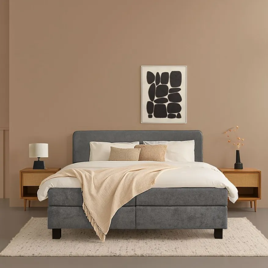 Bed Bilbao Grijs - 180x200 cm