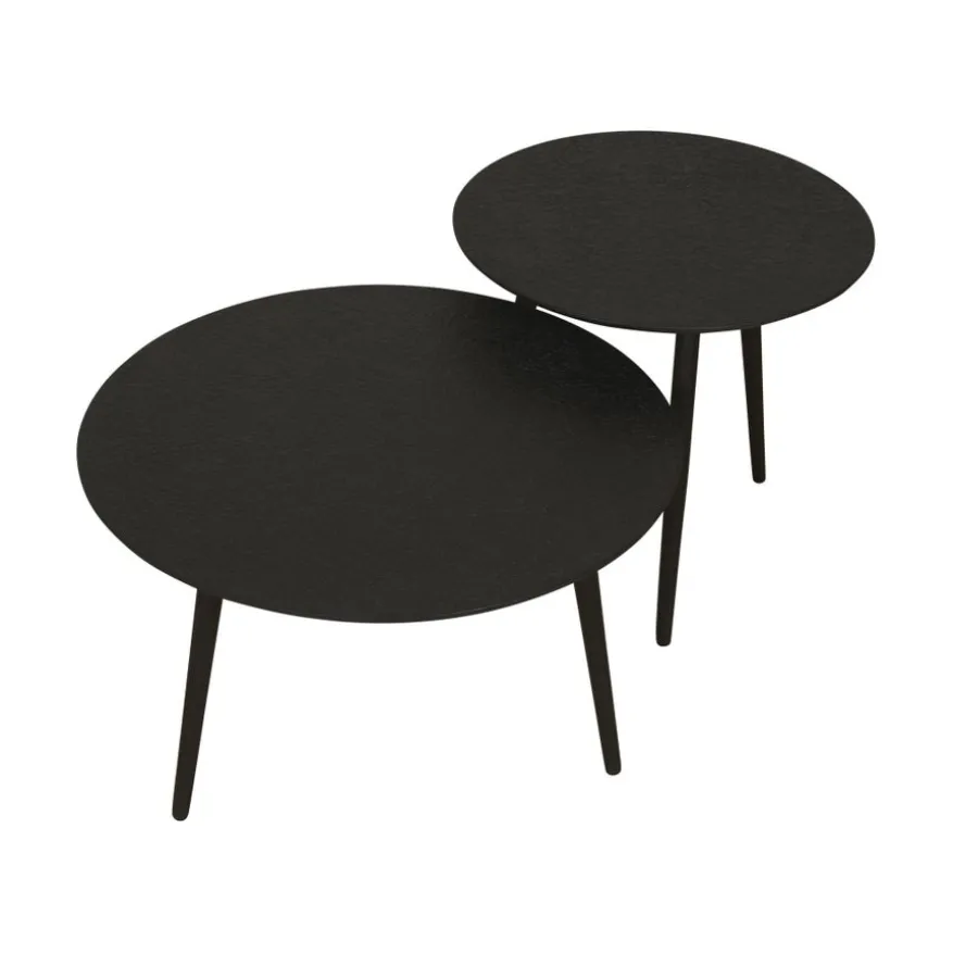 Bijzettafel Avignon Zwart - set 2 stuks
