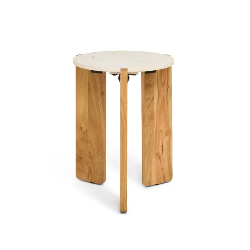 Bijzettafel Olif Naturel - Ø 44 cm
