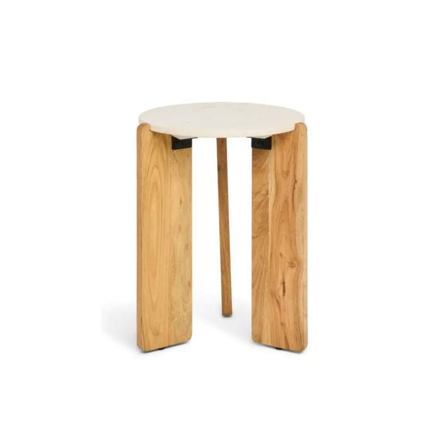 Bijzettafel Olif Naturel - Ø 44 cm