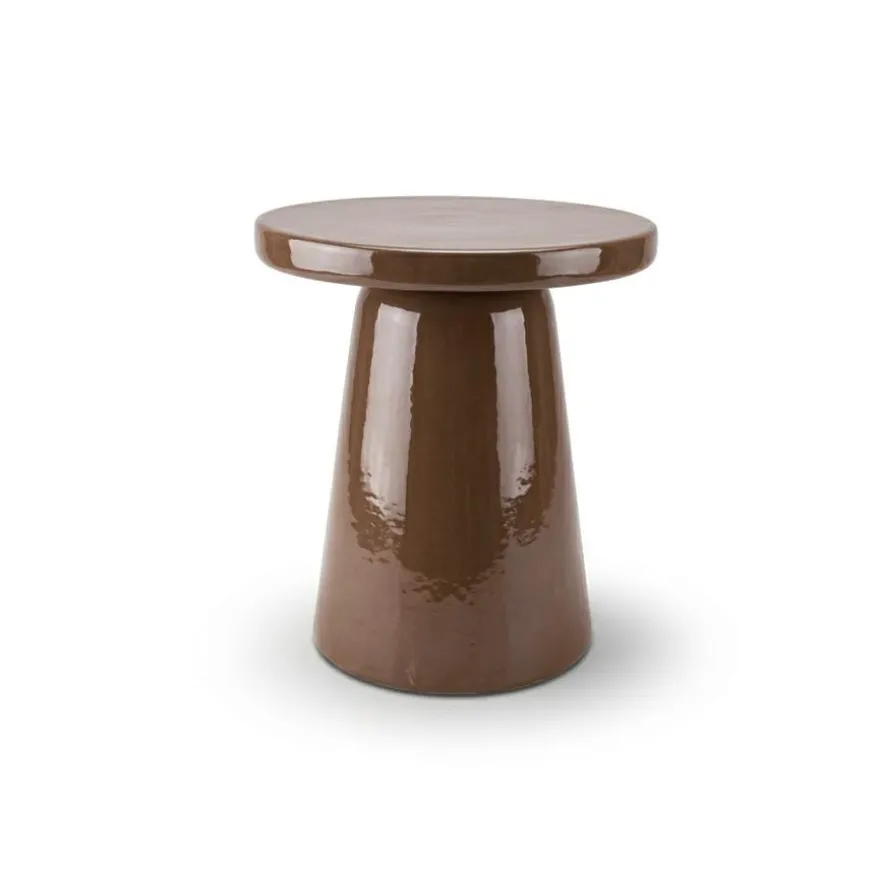 Bijzettafel Valence Donkerbruin - Ø 40 cm