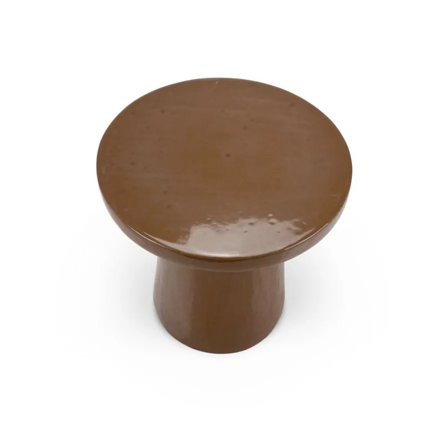 Bijzettafel Valence Donkerbruin - Ø 40 cm