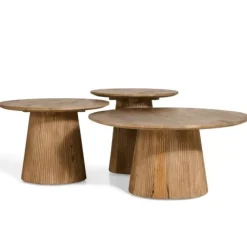 Bijzettafel Viktor Lichtbruin - Ø 60 cm