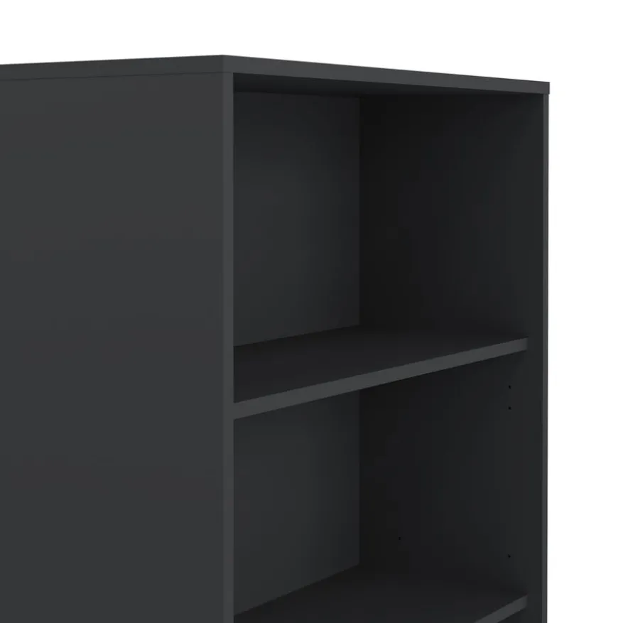 Boekenkast Bram Donkergrijs - 80x124x35 cm