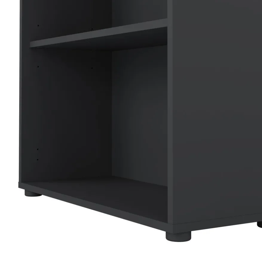 Boekenkast Bram Donkergrijs - 80x124x35 cm