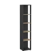 Boekenkast Bram Donkergrijs / Eiken - 41x205x35 cm