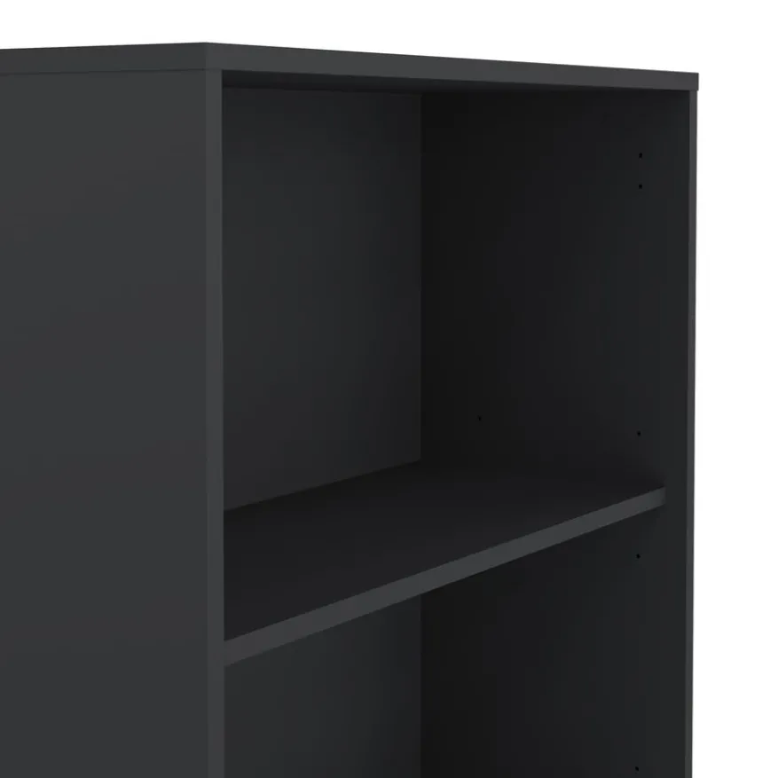 Boekenkast Bram Donkergrijs - 80x205x35 cm