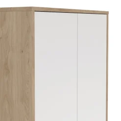 Boekenkast Bram Eiken / Wit - 80x205x35 cm