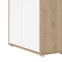 Boekenkast Bram Eiken / Wit - 80x205x35 cm