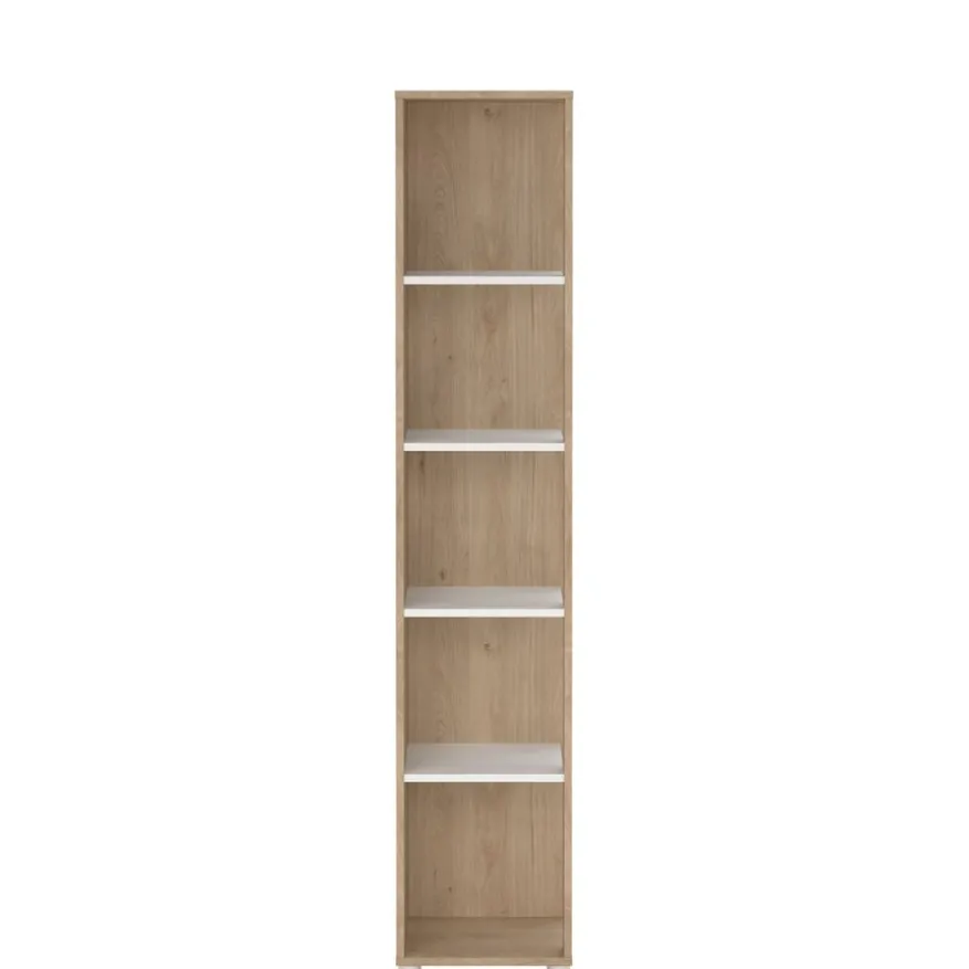 Boekenkast Bram Eiken / Wit - 41x205x35 cm