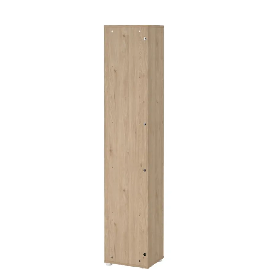 Boekenkast Bram Eiken / Wit - 41x205x35 cm
