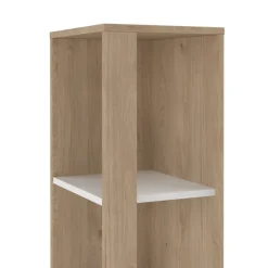 Boekenkast Bram Eiken / Wit - 41x205x35 cm