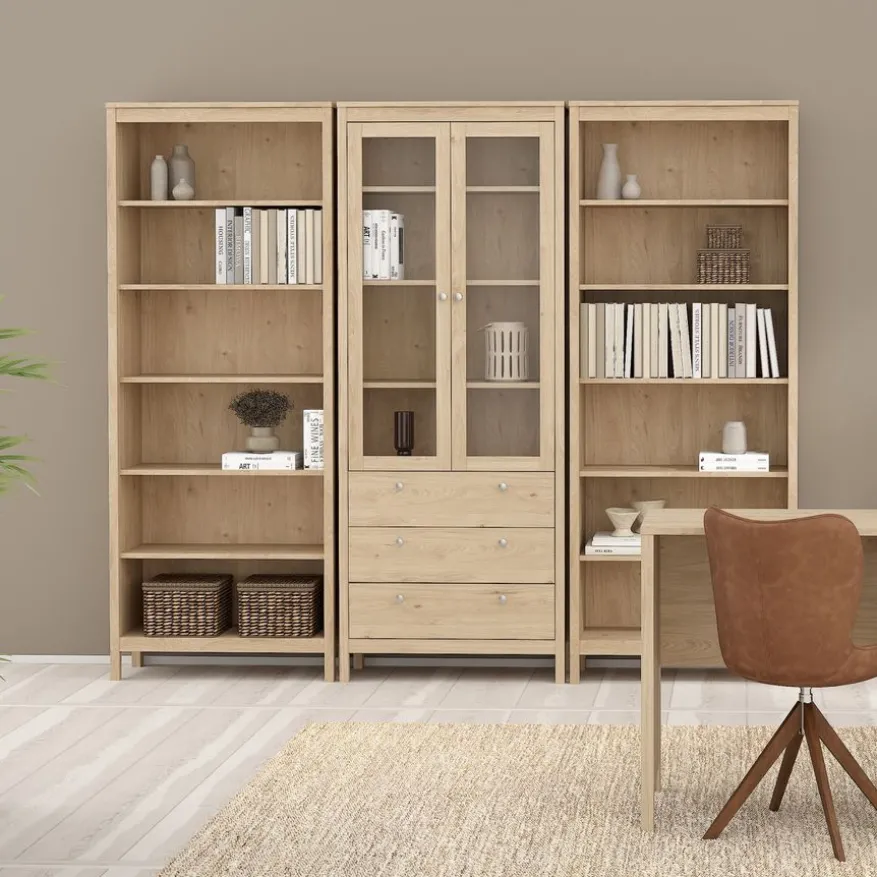 Boekenkast Dallas Eiken - 78x199x33 cm