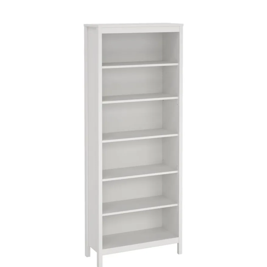 Boekenkast Dallas Wit - 78x199x33 cm