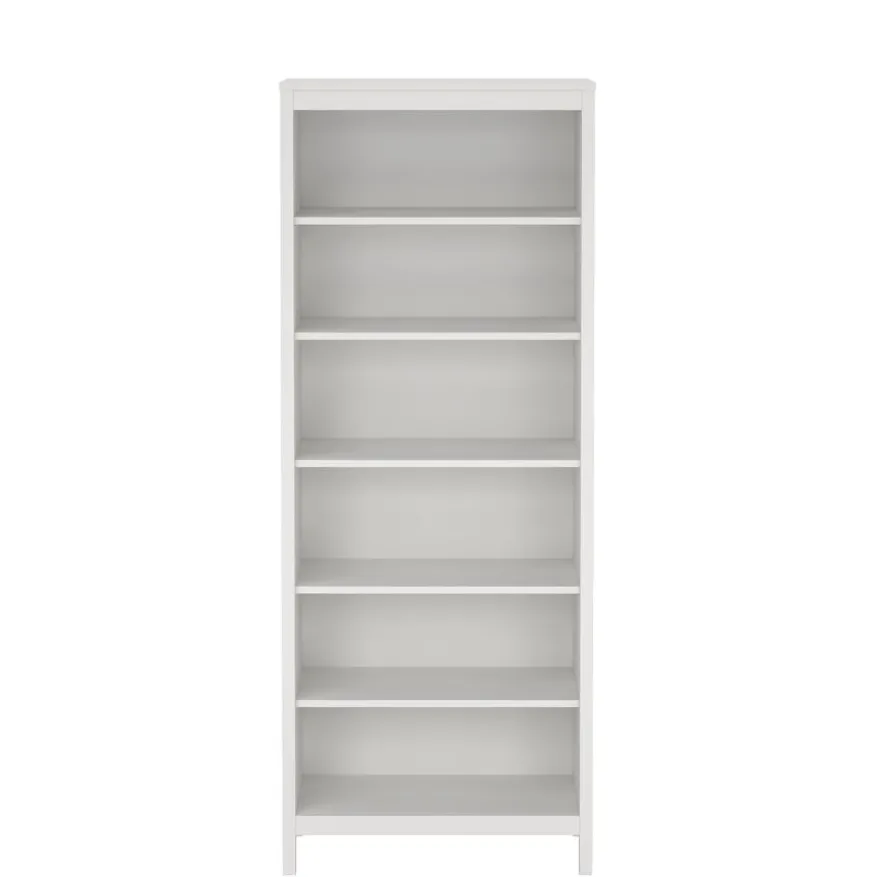 Boekenkast Dallas Wit - 78x199x33 cm
