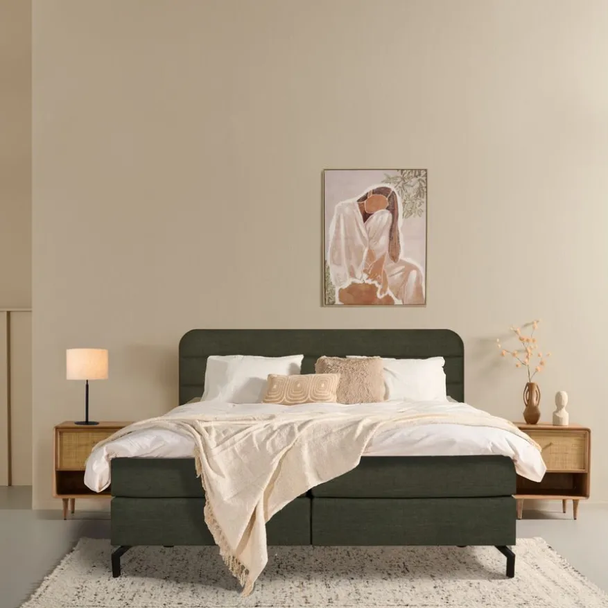 Boxspring Barcelona Groen - 180x200 cm