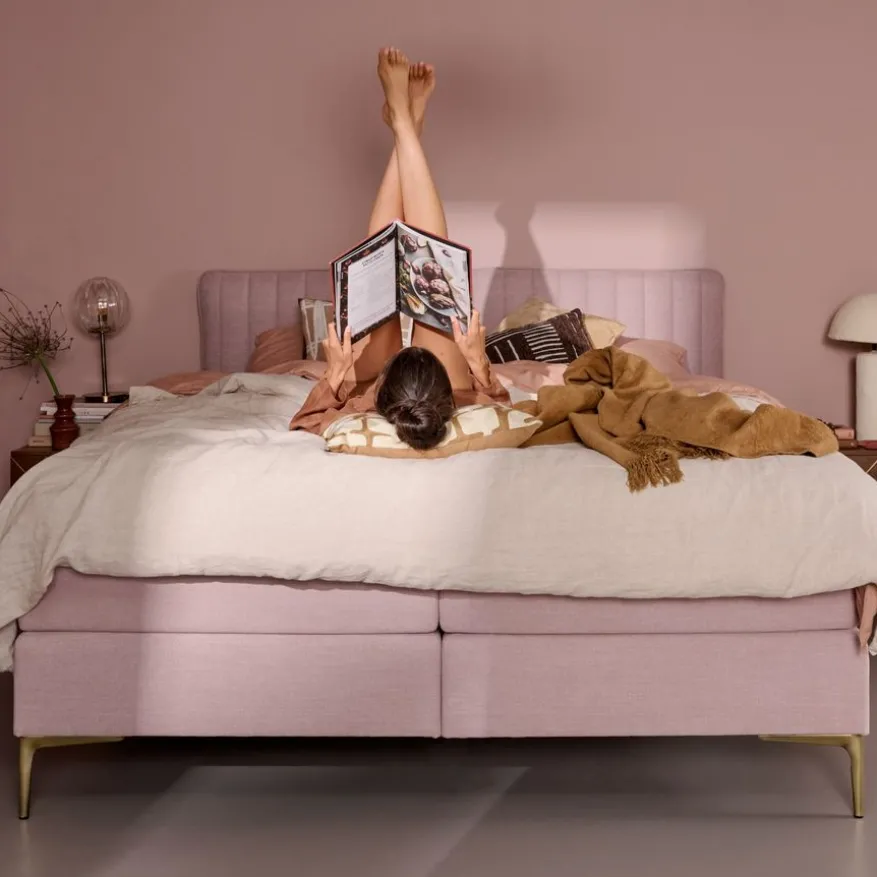 Boxspring Cinderella Roze - 180x210 cm