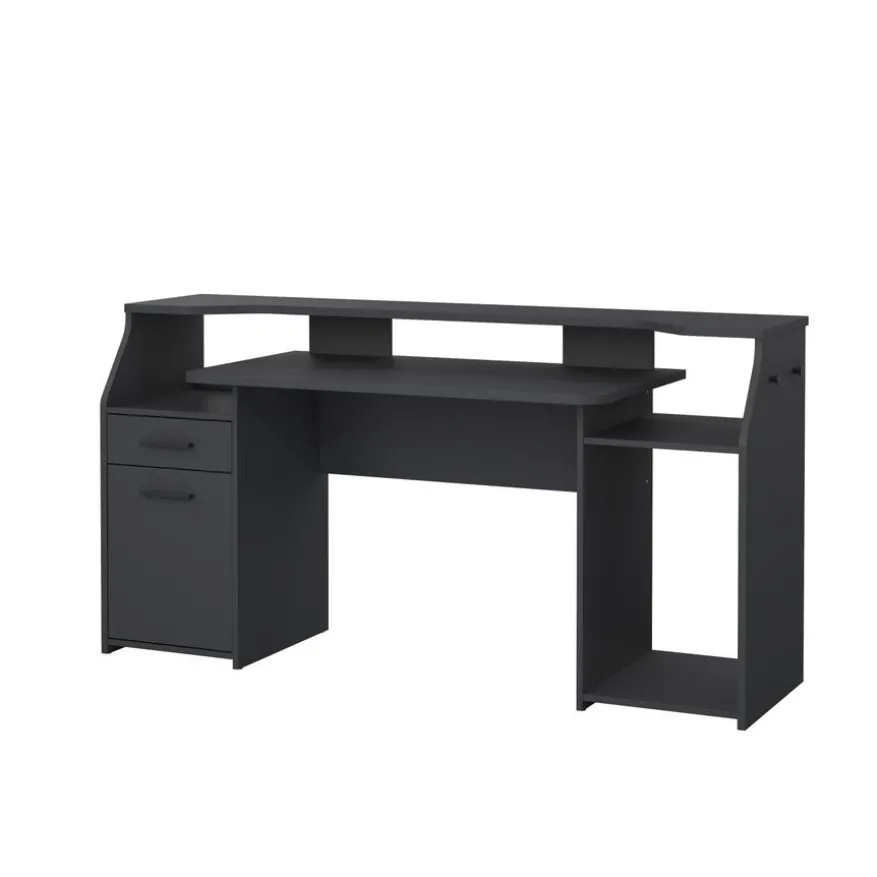 Bureau Boston Donkergrijs - 171x90x63 cm