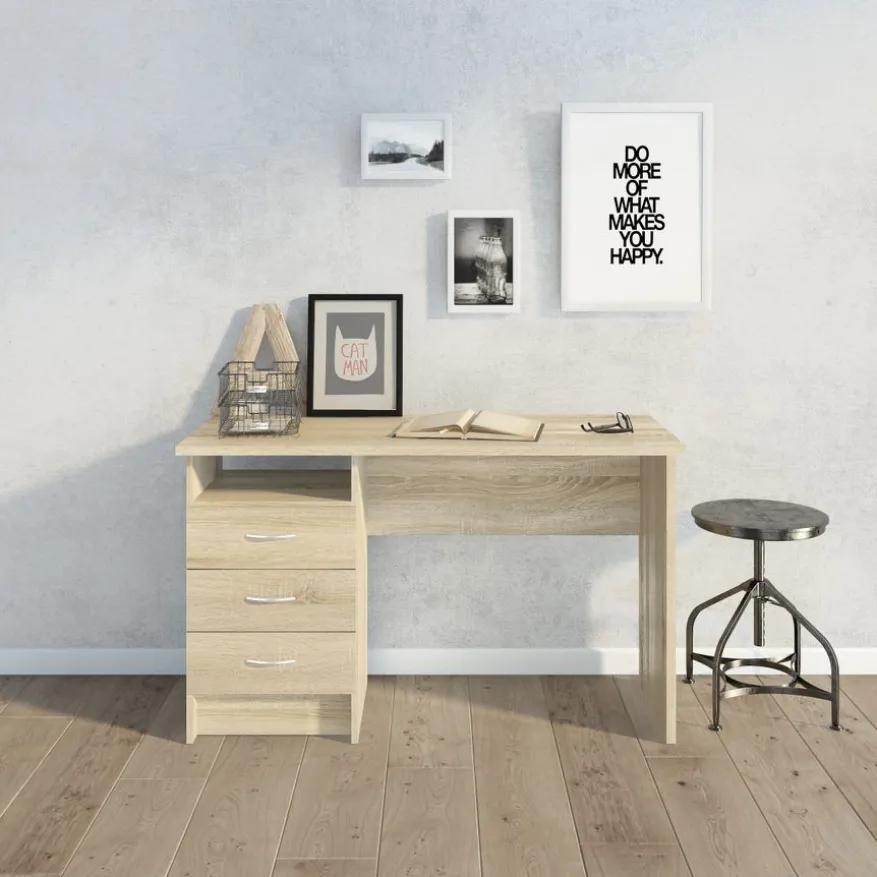 Bureau Boston Eiken - 121x73x49 cm