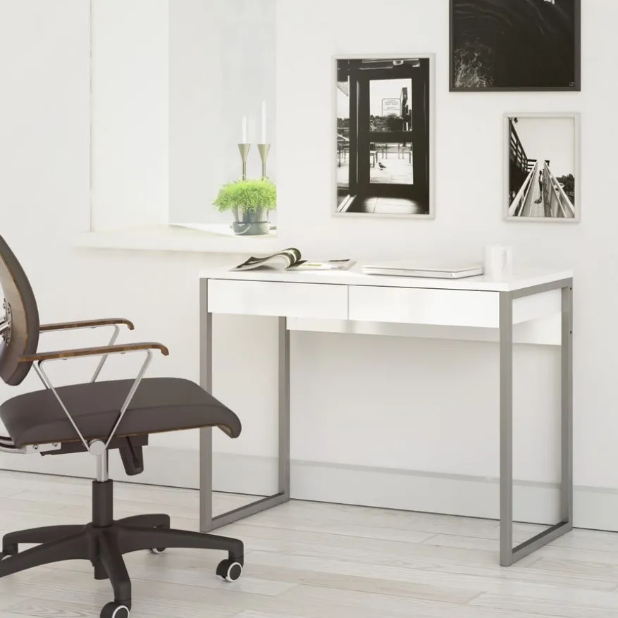Bureau Boston Hoogglans Wit - 102x77x40 cm
