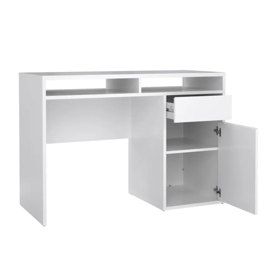 Bureau Boston Hoogglans Wit - 111x78x49 cm