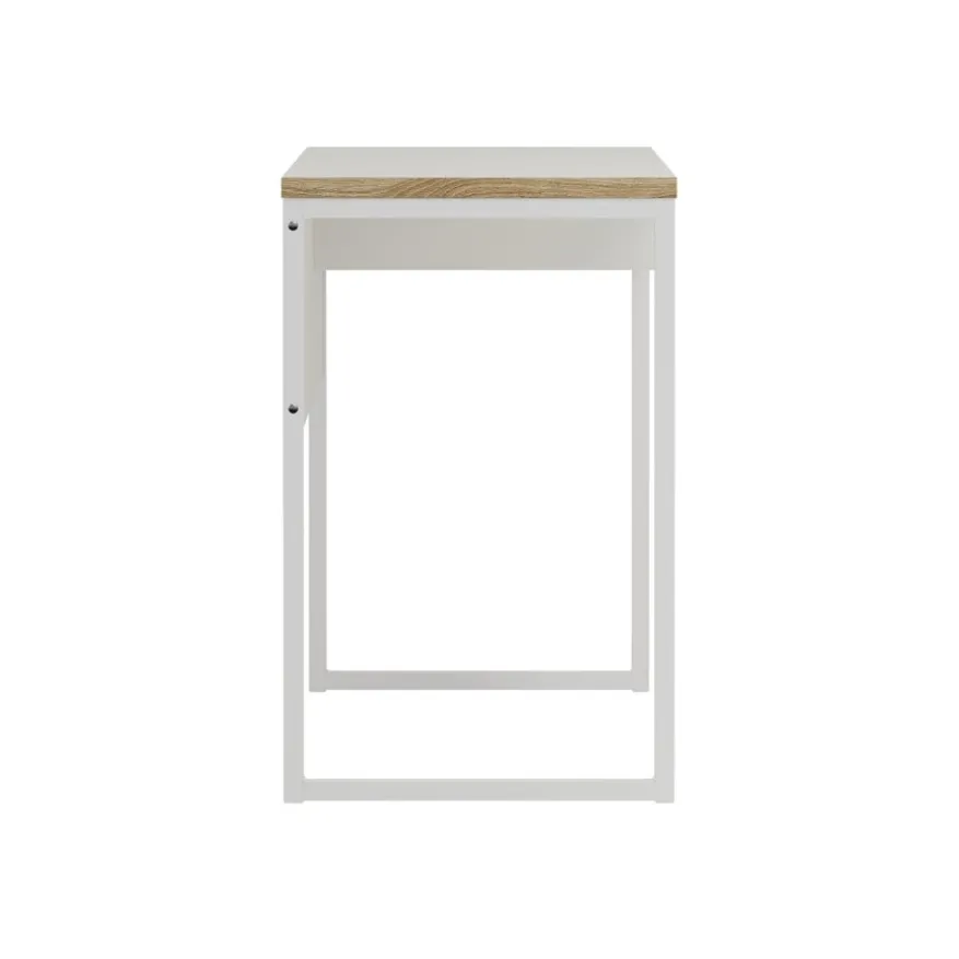 Bureau Boston Wit / Eiken - 130x77x49 cm