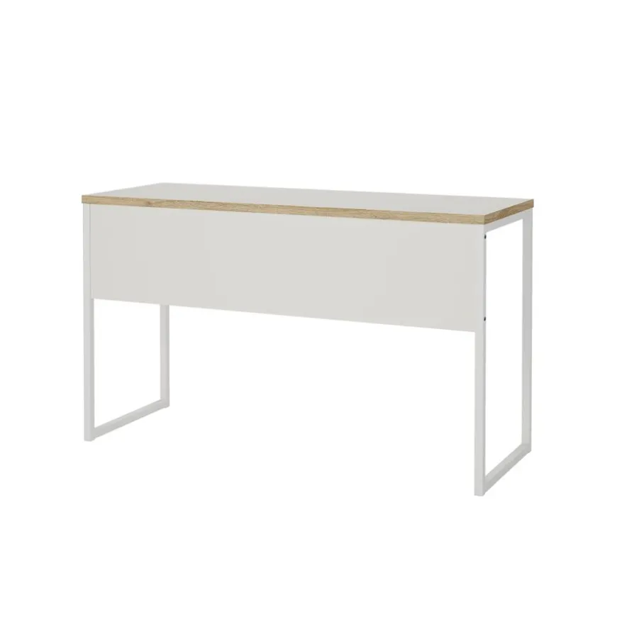 Bureau Boston Wit / Eiken - 130x77x49 cm