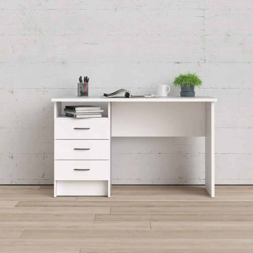 Bureau Boston Wit - 121x73x49 cm