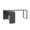 Bureau Bram Donkergrijs / Eiken - 150x76x60 / 150x76x40 cm