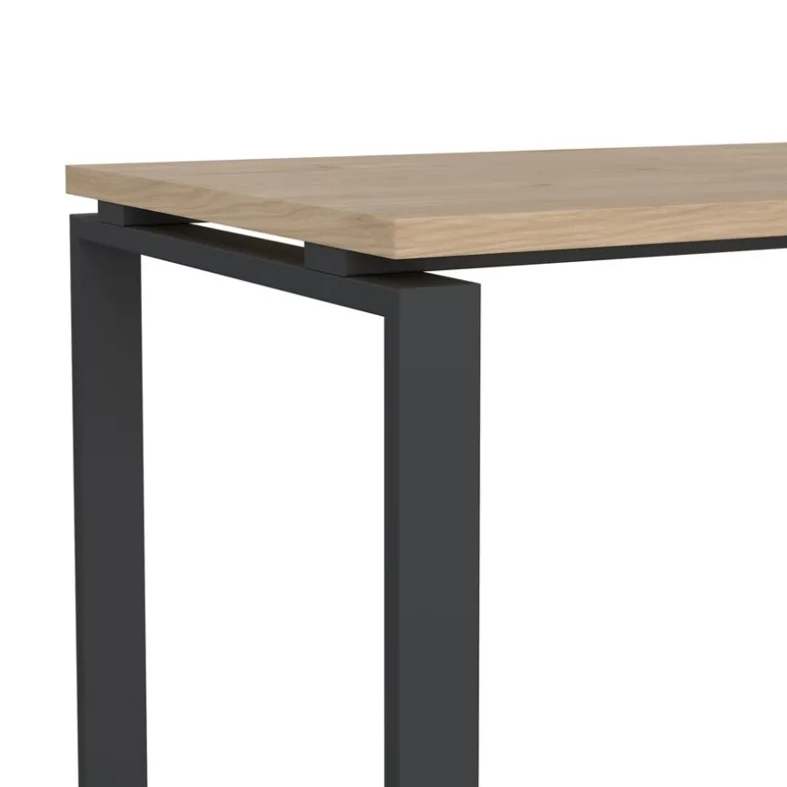 Bureau Bram Eiken / Donkergrijs - 120x76x60 cm