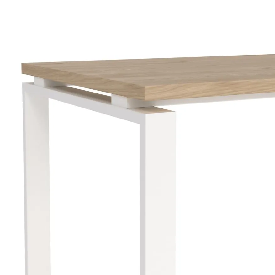 Bureau Bram Eiken / Wit - 150x76x60 cm