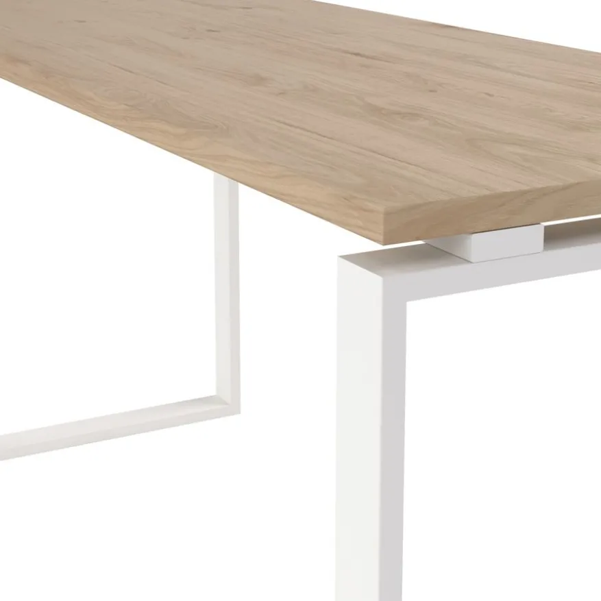 Bureau Bram Eiken / Wit - 150x76x60 cm