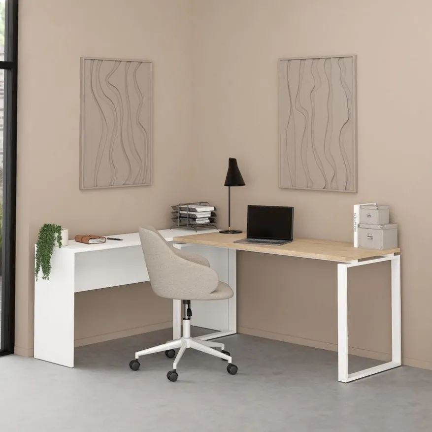Bureau Bram Uitbreiding Wit - 150x76x40 cm