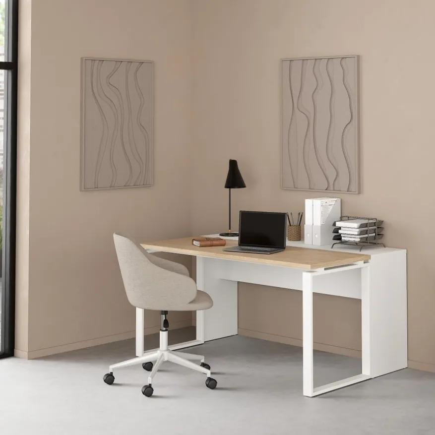 Bureau Bram Uitbreiding Wit - 150x76x40 cm