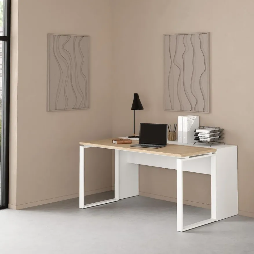 Bureau Bram Uitbreiding Wit - 150x76x40 cm