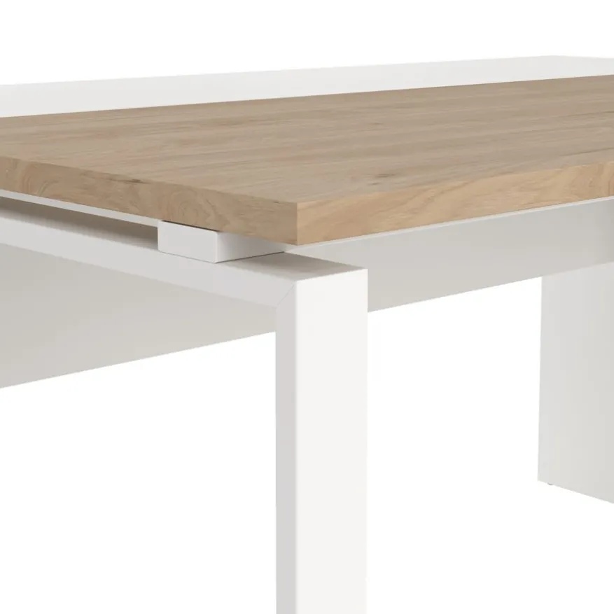 Bureau Bram Wit / Eiken - 150x76x60 / 150x76x40 cm