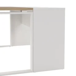 Bureau Bram Wit / Eiken - 150x76x60 / 150x76x40 cm