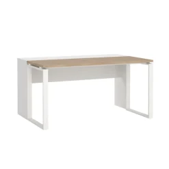 Bureau Bram Wit / Eiken - 150x76x60 / 150x76x40 cm
