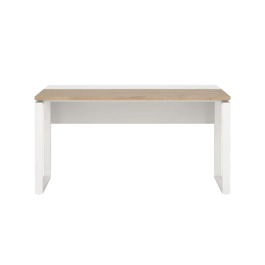 Bureau Bram Wit / Eiken - 150x76x60 / 150x76x40 cm