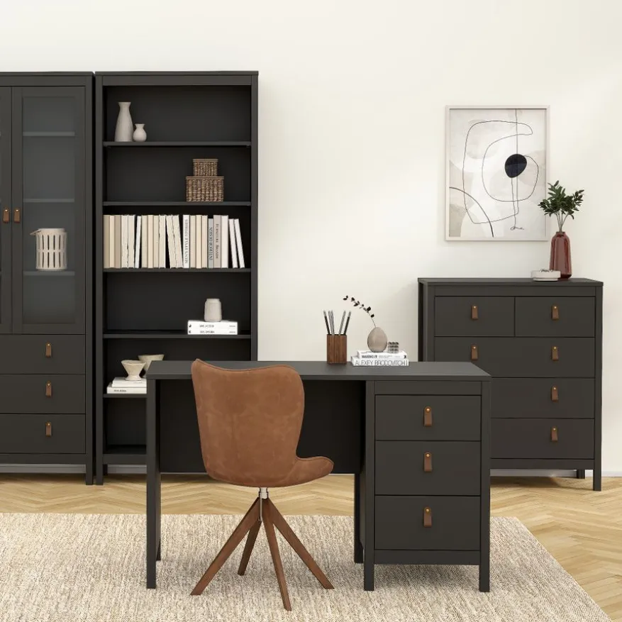 Bureau Dallas Zwart - 121x77x48 cm