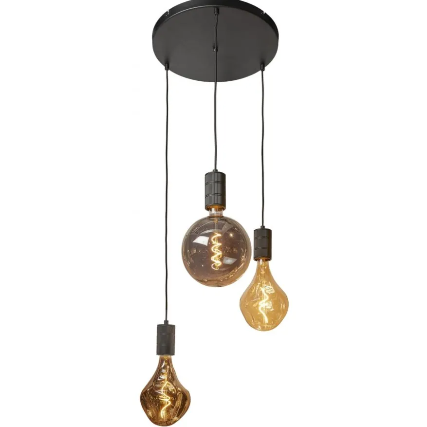 Calex Hanglamp Retro Zwart - 3 x E27 - Ø 40 cm