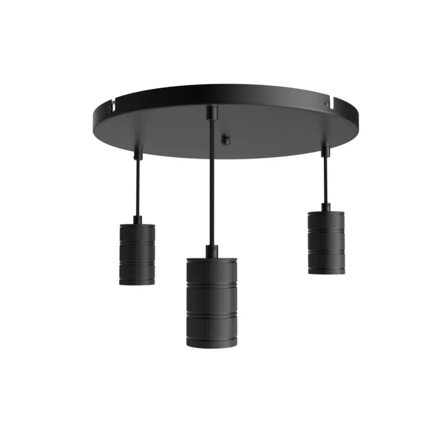 Calex Hanglamp Retro Zwart - 3 x E27 - Ø 40 cm