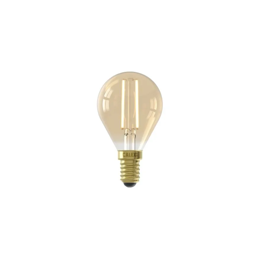 Calex Lichtbron E14 Kogellamp Goud