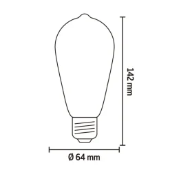Calex Lichtbron E27 Rustieklamp Goud