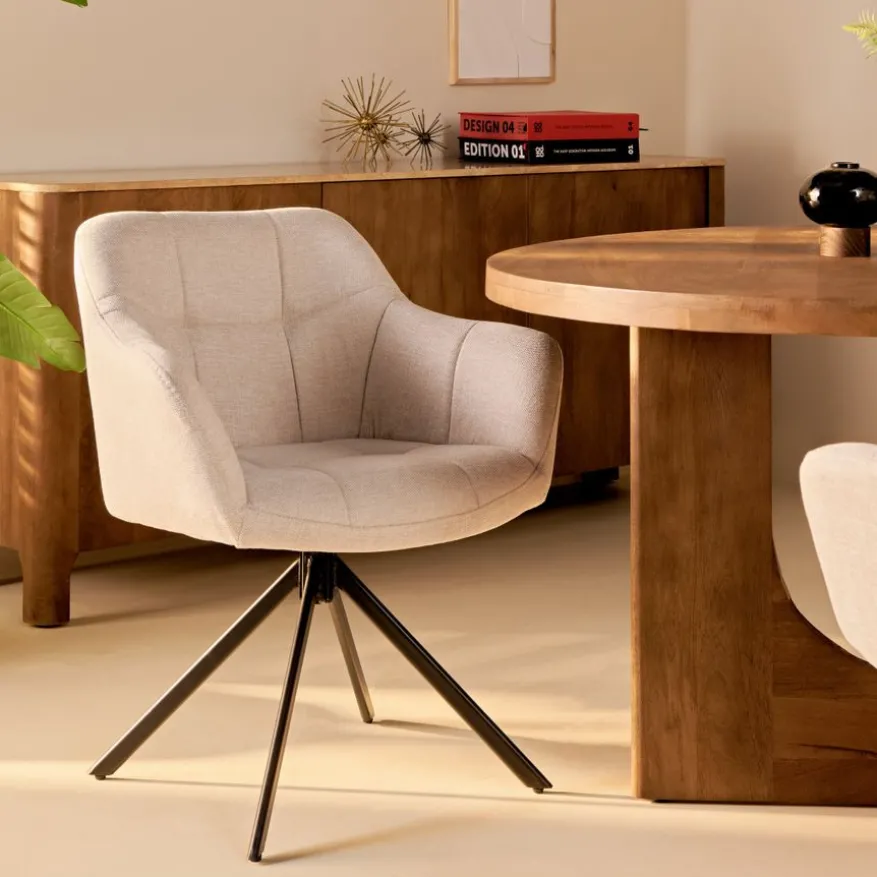 Draaibare Eetkamerstoel Ana Beige