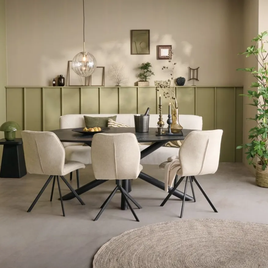 Draaibare Eetkamerstoel Bjorna Beige