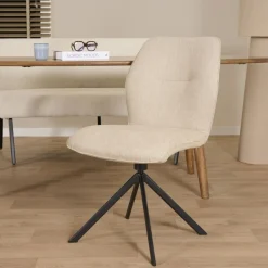 Draaibare Eetkamerstoel Bjorna Beige