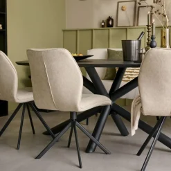 Draaibare Eetkamerstoel Bjorna Beige