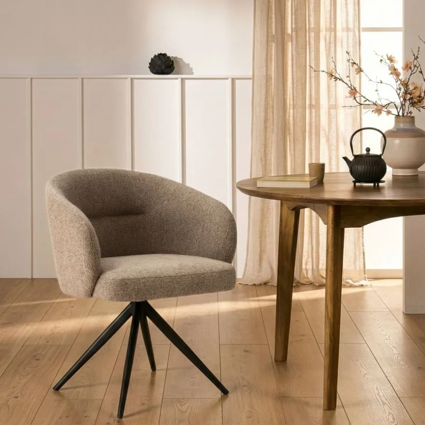 Draaibare Eetkamerstoel Connor Beige