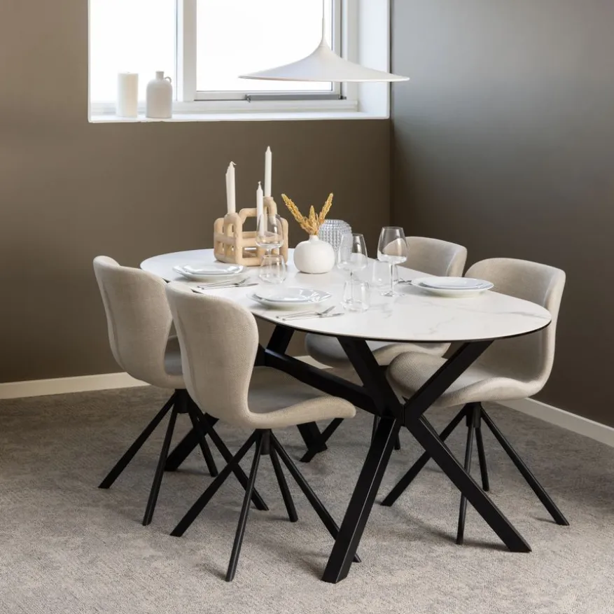 Draaibare Eetkamerstoel Isak Beige